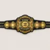 Baroque Medallion customizable championship belt in gold and black with ornate centre detailing, logo area and banner fields